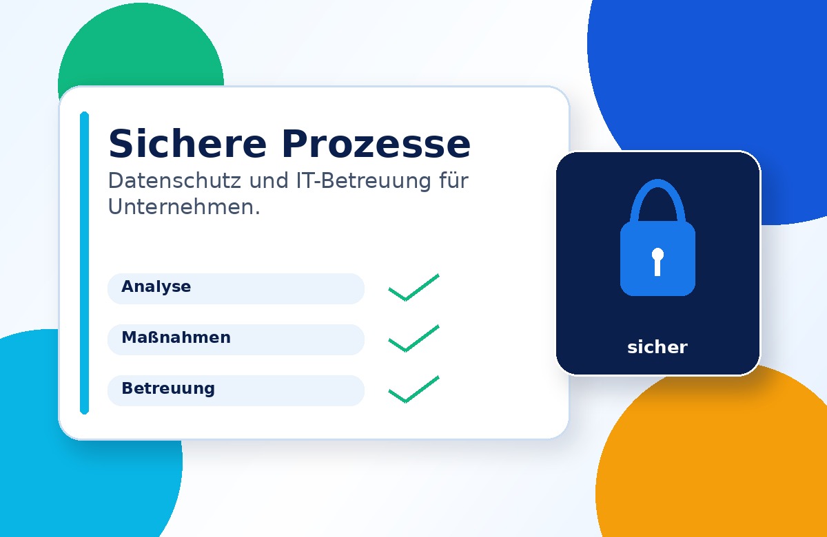 Arbeitsplatz mit Datenschutz- und IT-Sicherheitskonzept
